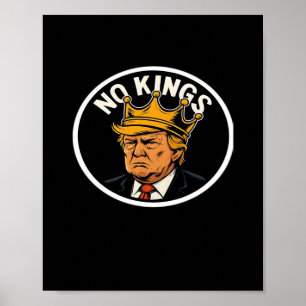 Póster No Kings In America Anti Donald No Kings Day Clase