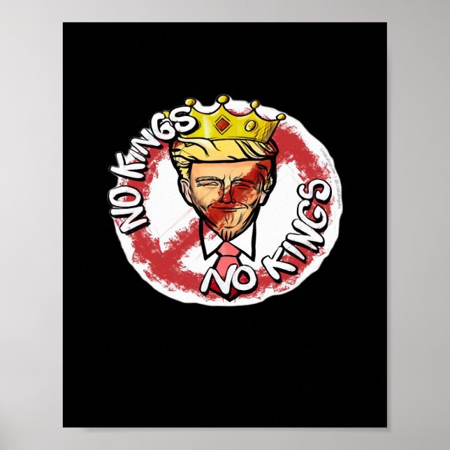 Póster No Kings In America Anti Donald No Kings Day Class (Frente)