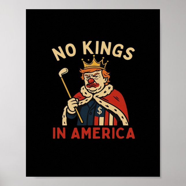 Póster No Kings In America Anti-Donald No Kings Day Class (Frente)