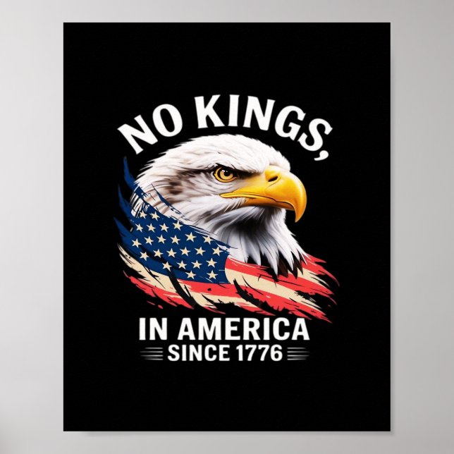 Póster No Kings In America Classic Retro Graphic Design (Frente)