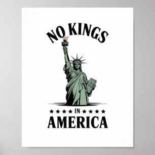 Póster No Kings in America Estatua de la Libertad