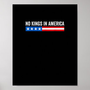 Póster No Kings In America Estilo Patriótico