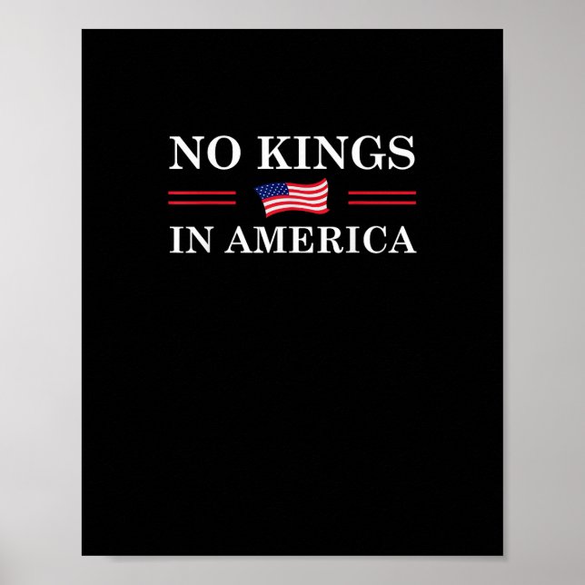 Póster No Kings In America Freedom No King Lives American (Frente)
