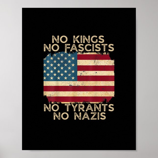 Póster No Kings In America No Fascists We The People Poli (Frente)