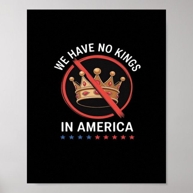 Póster No Kings In America Retro Clásico (Frente)