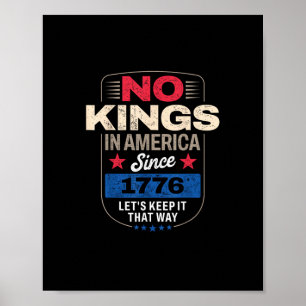 Póster No Kings In America Retro Clásico