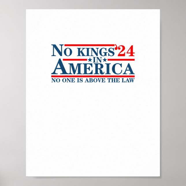 Póster No Kings In America Retro Clásico (Frente)