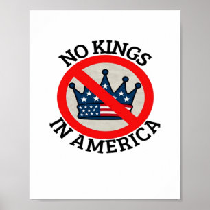 Póster No Kings In America Retro Clásico
