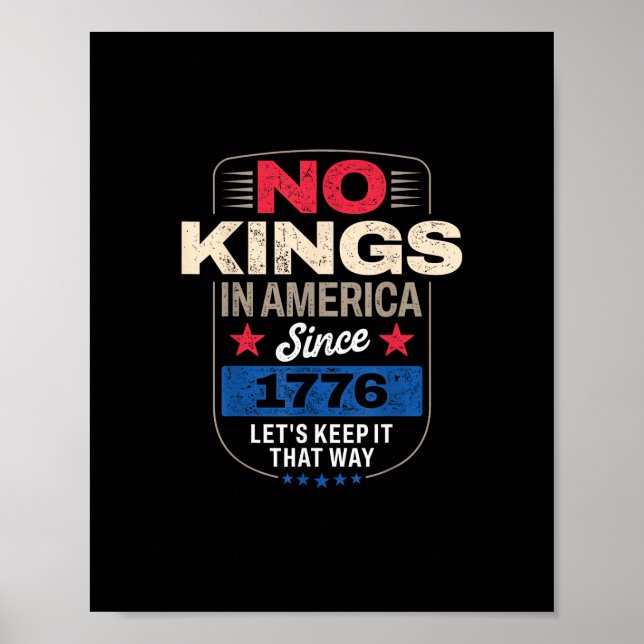 Póster No Kings In America Retro Classic (Frente)