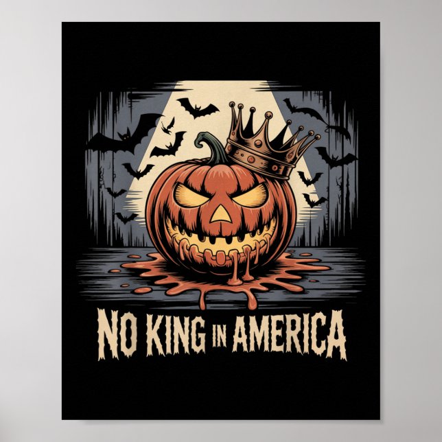 Póster No Kings In America Since 1776 Distressed Usa Flag (Frente)
