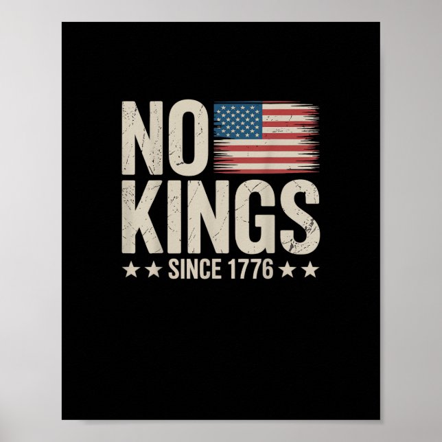 Póster No Kings In America Since 1776 Freedom Spirit Look (Frente)