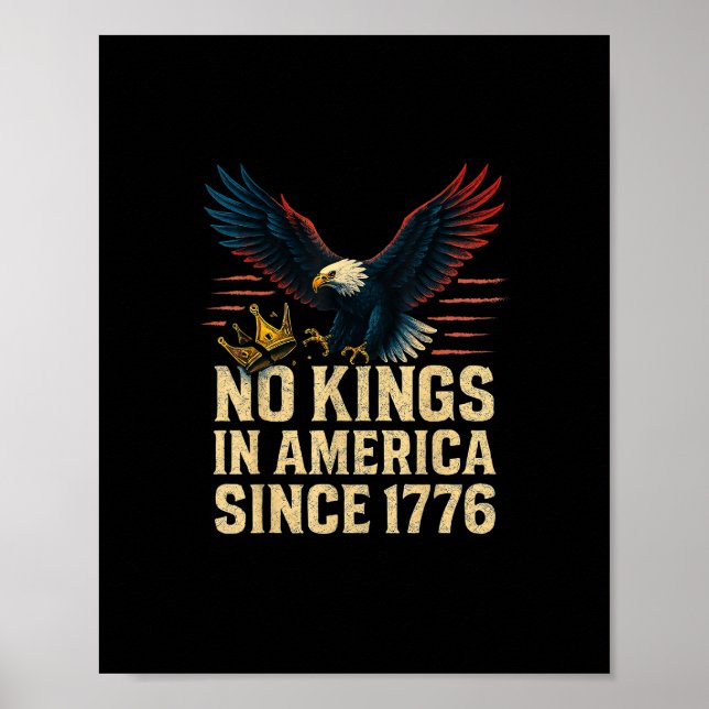 Póster No Kings In America Since 1776 Patriotic (Frente)