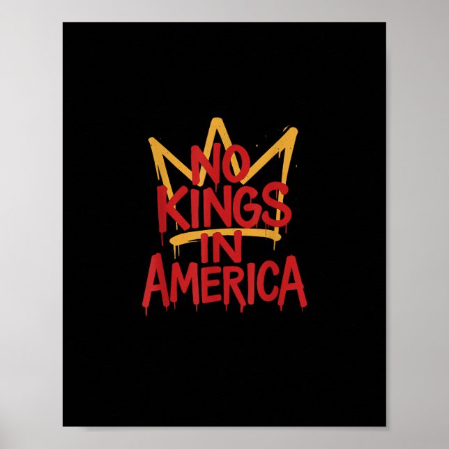 Póster No Kings In America Street Art Political Creative  (Frente)