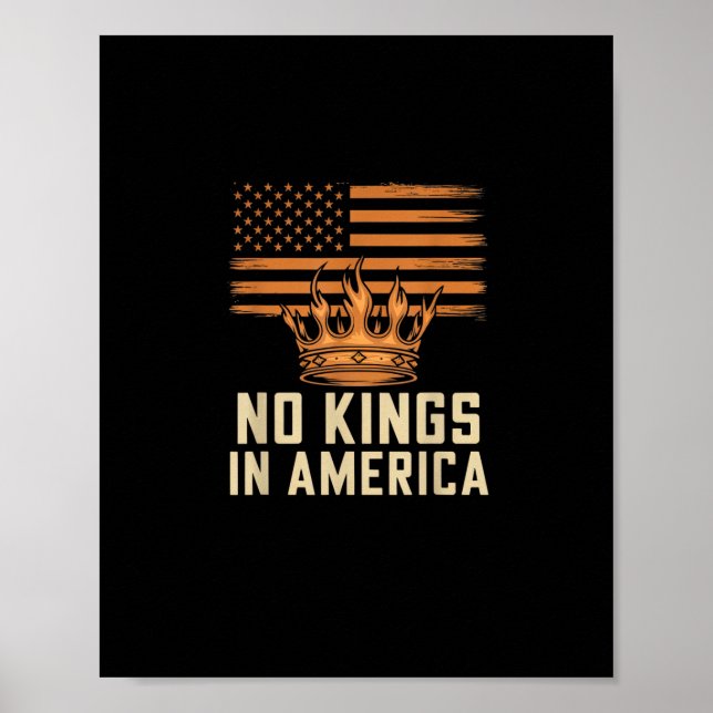 Póster No Kings In America United States Independence Cre (Frente)
