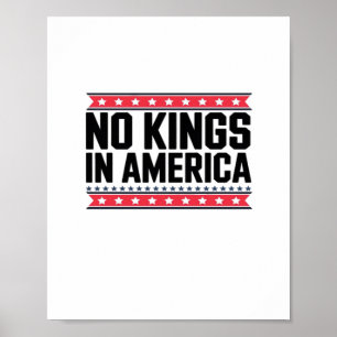 Póster No Kings In America USA Minimal Limpio