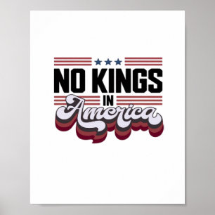 Póster No Kings In America USA Retro Clásico