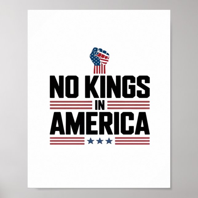 Póster No Kings In America USA Retro Classic (Frente)
