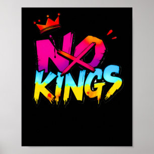 Póster No Kings - Pegatina audaz de la declaración de gra
