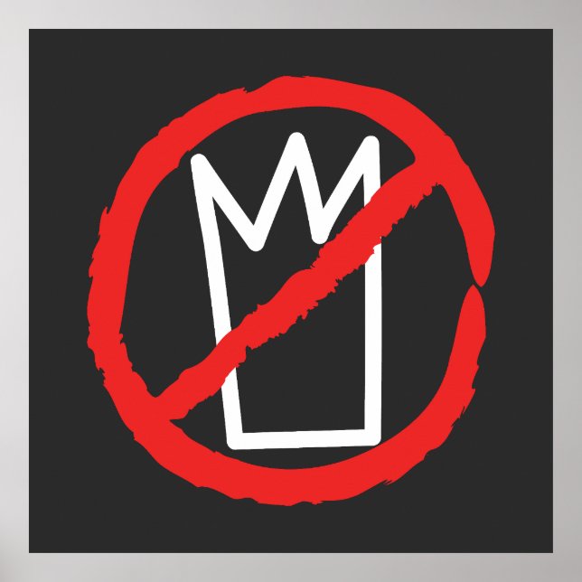 Póster No kings protest crown logo (Frente)