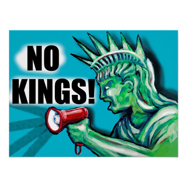 Póster No Kings, protest Statue of Liberty (Anverso)