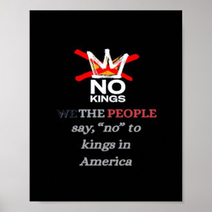 Póster No Kings We the People Estilo Clásico Libertad