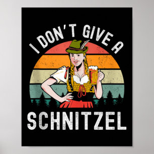 Póster No Le Dé Una Cerveza Schnitzel A Divertida Alemana
