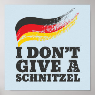 Póster No le den a Schnitzel la bandera alemana Oktoberfe