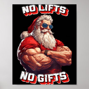 Póster No Levanta No Fisicoculturista Santa Fitness Navid
