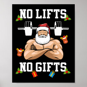Póster No Lifts No Gifts - Halterófilo Culturismo Chri