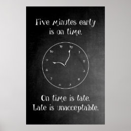 Póster ¡No llegues tarde! Poster en aula