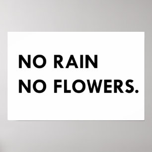 Póster No llovizna ni flores
