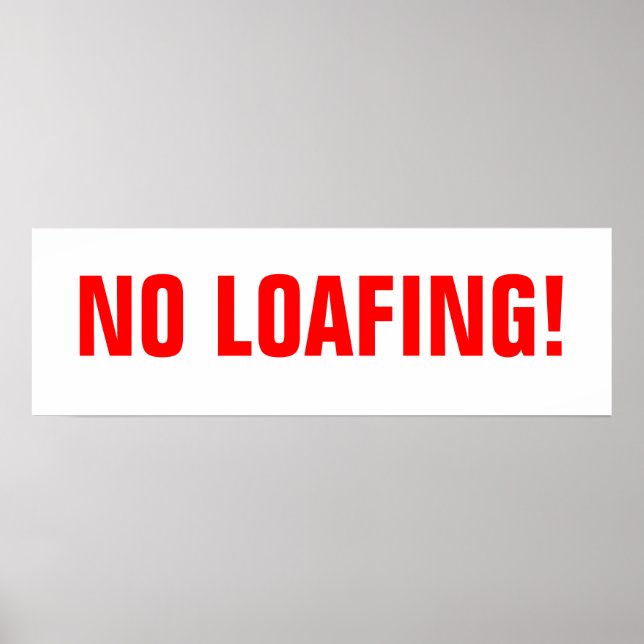 Póster ¡No Loafing! (Frente)