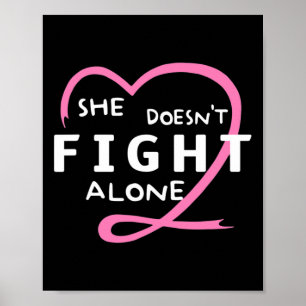 Póster No lucha sola contra el cáncer de mama Su