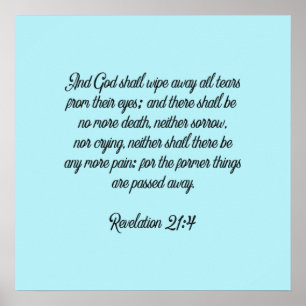 Póster No Más Dolor No Más Pena Escritura Cristiana