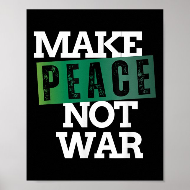 Póster No más guerras contra la paz (Frente)
