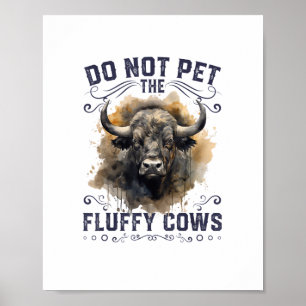 Póster No Mascota El Parque Fluffy Cows Bison Yellowstone