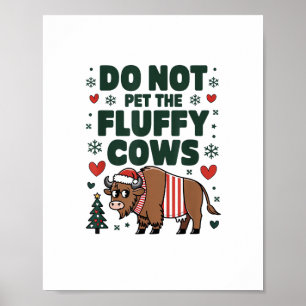 Póster No Mascota Las Vacas Fluffy Para El Aparato De Nav