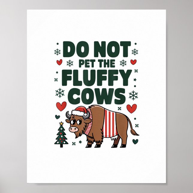 Póster No Mascota Las Vacas Fluffy Para El Aparato De Nav (Frente)
