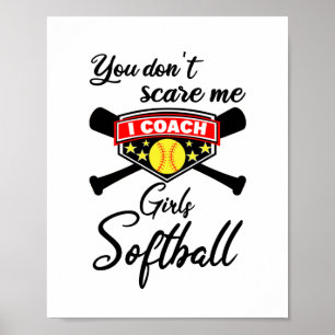 Póster No me asustas, entreno Chicas en softbol