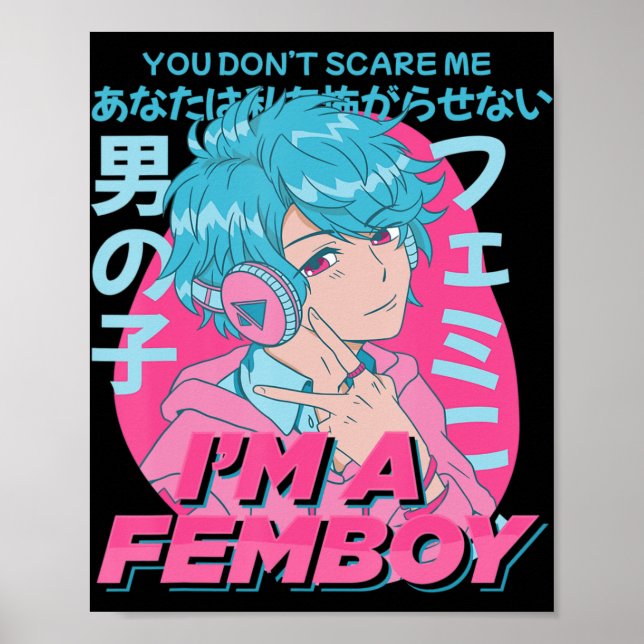 Póster No me asustes, soy un Pastel Estético Femboy A (Frente)
