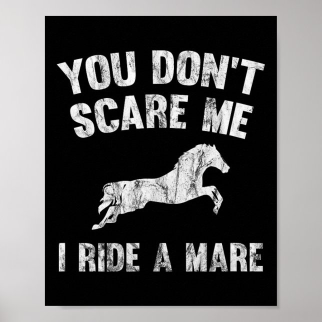 Póster No me asustes, voy a caballo maltrecho (Frente)