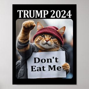 Póster No Me Coman Gatos Para Trump 2024