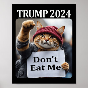 Póster No me comas gatos para Trump 2024