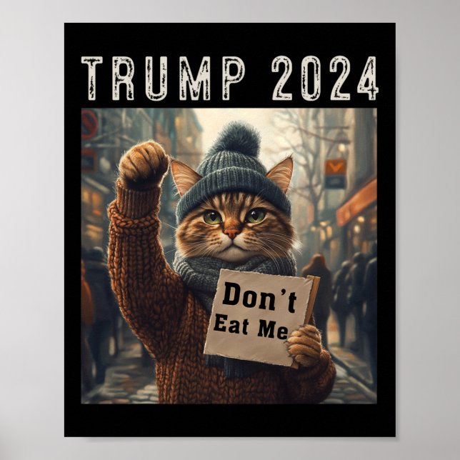 Póster No me comas gatos para Trump 2024 (Frente)