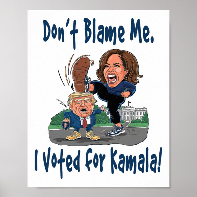Póster No me culpes. ¡Voté por Kamala! - Kamala Littl (Frente)