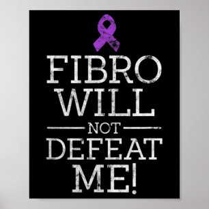 Póster No Me Derrotará El Dolor De Conciencia De Fibromia