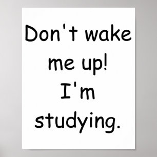 Póster No me despiertes, estoy estudiando