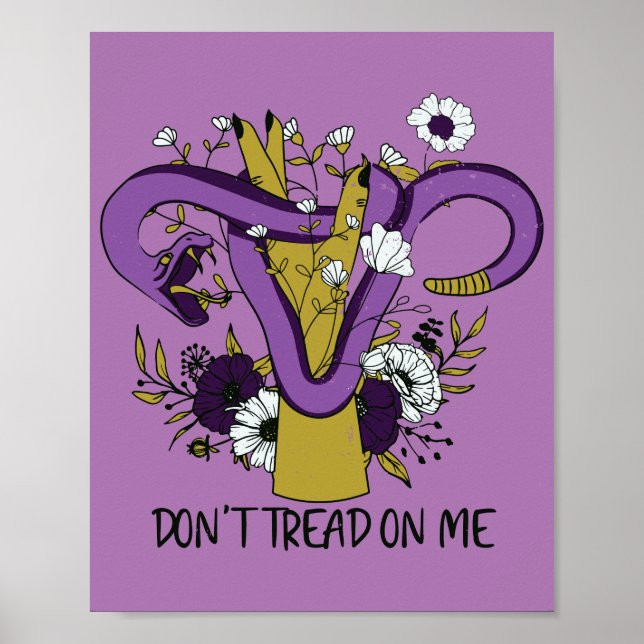 Póster No me engañes púrpura feminista (Frente)