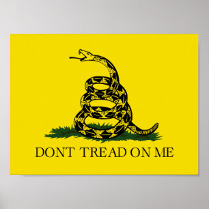 Póster No me enseñes la bandera de Gadsden