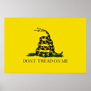 Póster No me enseñes la bandera estadounidense de Gadsden